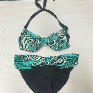 Skye Green and Black Bikini Dynamic Swimwear